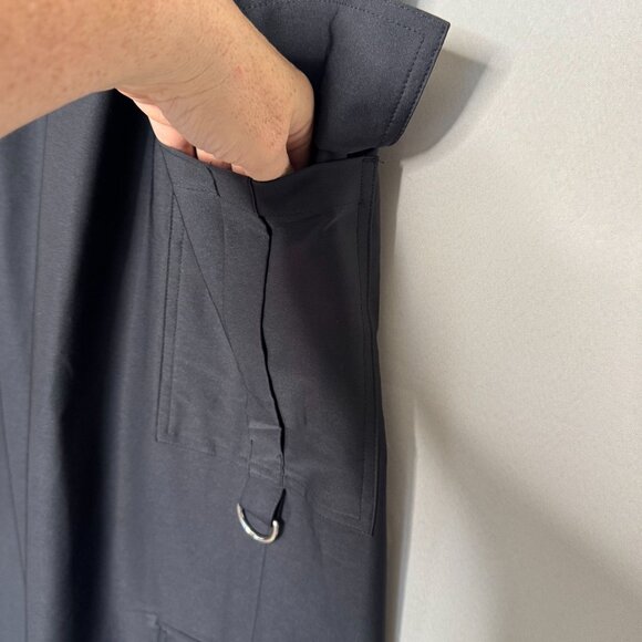 WEWoreWhat Wide Leg Utility Black Nylon Cargo Pull On Track Pants Size Medium - Picture 6 of 15